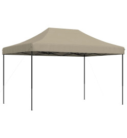 Tente de réception pliable escamotable taupe 410x279x315 cm