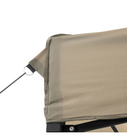 Tente de réception pliable escamotable taupe 410x279x315 cm