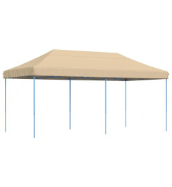 Tente de réception pliable escamotable beige 580x292x315 cm