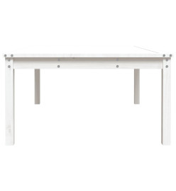 Table de jardin blanc 121x82,5x45 cm bois massif de pin