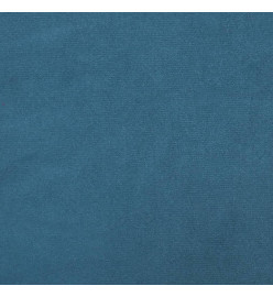 Lit avec matelas bleu 80x200 cm velours