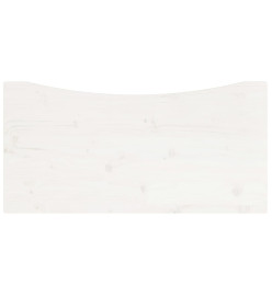 Dessus de bureau blanc 80x40x2,5 cm bois massif de pin