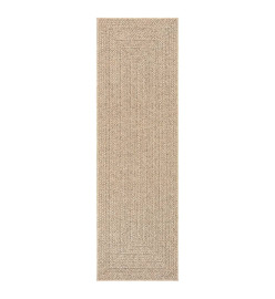 Tapis ZIZUR 80x250 cm aspect de jute intérieur et extérieur