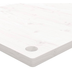 Dessus de bureau blanc 80x40x2,5 cm bois massif de pin