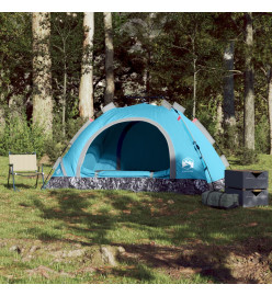 Tente de camping 4 personnes bleu libération rapide