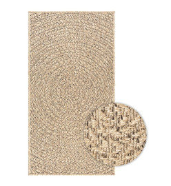 Tapis ZIZUR 100x200 cm aspect de jute intérieur et extérieur