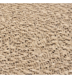 Tapis ZIZUR 200x200 cm aspect de jute intérieur et extérieur