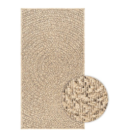 Tapis ZIZUR 60x110 cm aspect de jute intérieur et extérieur