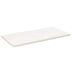 Dessus de table blanc 110x55x2,5 cm bois de pin massif