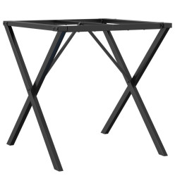 Pieds de table à manger cadre en X 70x70x73 cm fonte