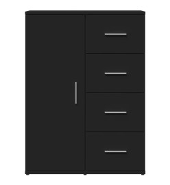 Buffets 2 pcs noir 59x39x80 cm bois d'ingénierie