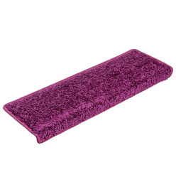 Tapis d'escalier 15 pcs 65x21x4 cm Violet