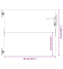 Portail de jardin 85x75 cm acier corten