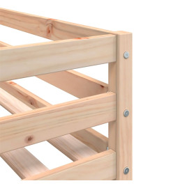 Lit superposé avec rideaux bleu 75x190 cm bois pin massif