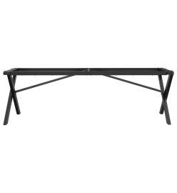 Pieds de table basse cadre en X 140x30x43 cm fonte