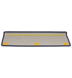 Tapis d'escalier 15 pcs 65x21x4 cm Bleu