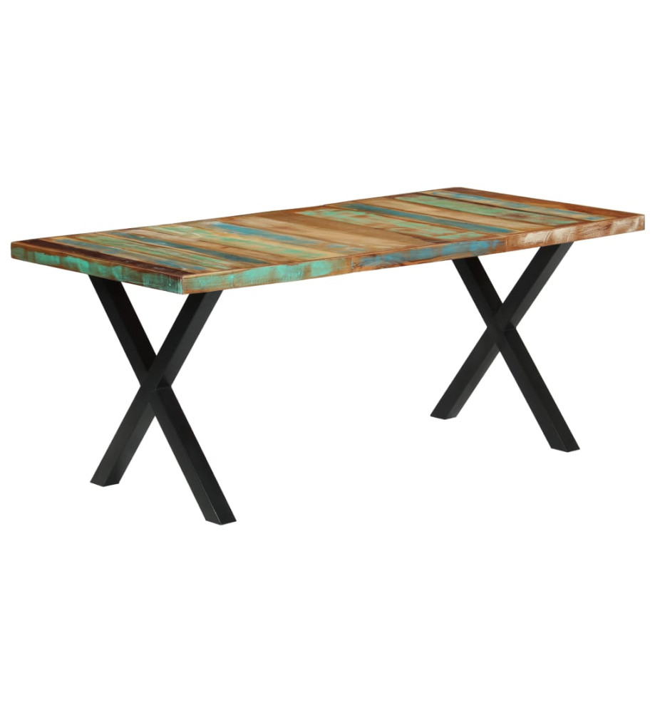 Table de salle à manger 180x90x76cm Bois de récupération solide