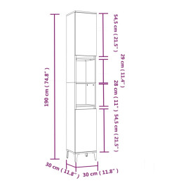 Ensemble de meubles de salle de bain 3 pcs blanc brillant