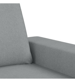 Fauteuil avec repose-pied Gris clair 60 cm Tissu