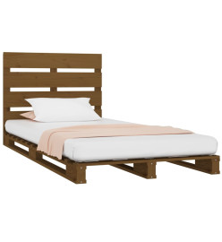 Cadre de lit Marron miel 100x200 cm Bois de pin massif