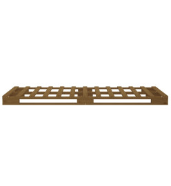 Cadre de lit Marron miel 100x200 cm Bois de pin massif