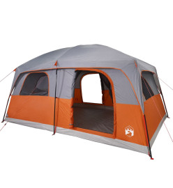 Tente de cabine familiale 10 personnes gris orange imperméable