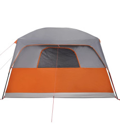 Tente de cabine familiale 10 personnes gris orange imperméable