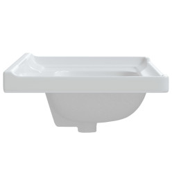 Évier de salle de bain blanc 71x48x23cm rectangulaire céramique