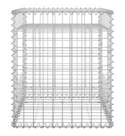 Poteau à panier de gabion 50x50x60 cm Fer