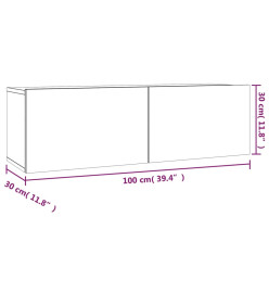 Ensemble de meubles TV 2 pcs Sonoma gris Bois d'ingénierie