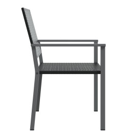 Chaises de jardin lot de 4 noir 54x62,5x89 cm résine tressée