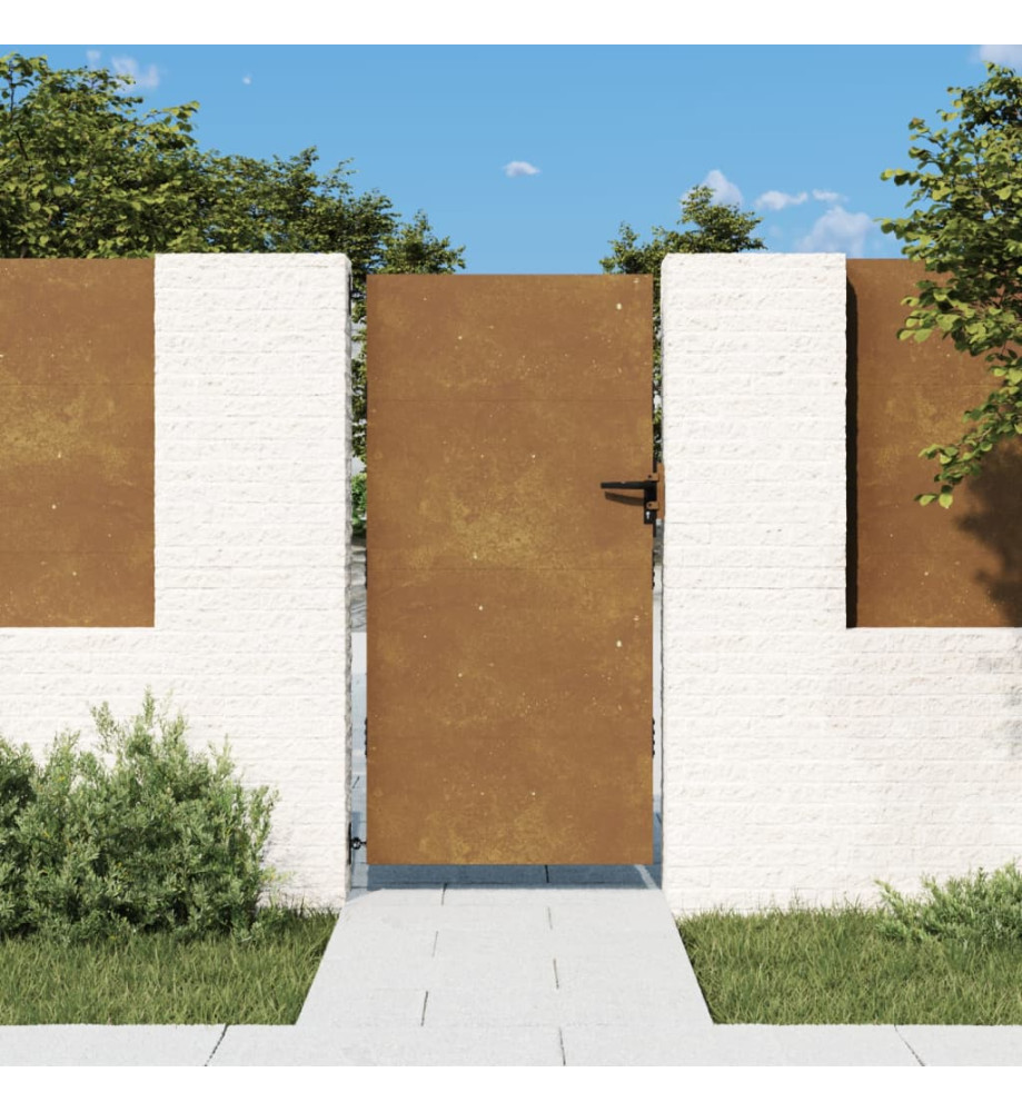 Portail de jardin 85x200 cm acier corten