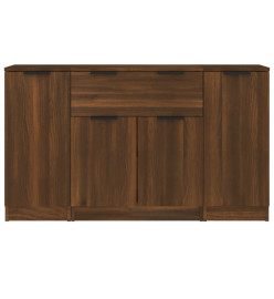 Buffets 3 pcs Chêne marron Bois d'ingénierie