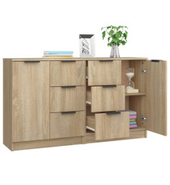 Buffets 2 pcs Chêne sonoma 60x30x70 cm Bois d'ingénierie