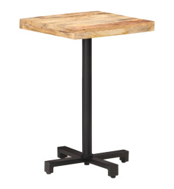 Table de bistro Carrée 50x50x75 cm Bois de manguier brut