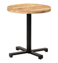Table de bistro Ronde Ø70x75 cm Bois de manguier brut