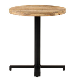 Table de bistro Ronde Ø70x75 cm Bois de manguier brut
