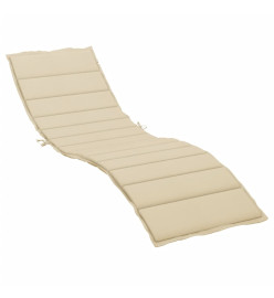 Coussin de chaise longue beige 200x60x3 cm tissu oxford