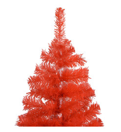 Arbre de Noël artificiel avec LED et boules Rouge 180 cm PVC