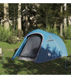 Tente de camping tunnel 3 personnes bleu imperméable