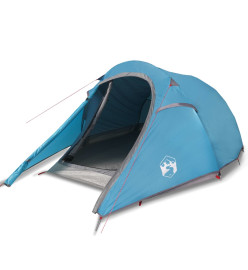 Tente de camping tunnel 3 personnes bleu imperméable