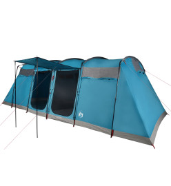 Tente de camping tunnel 8 personnes bleu imperméable