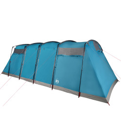 Tente de camping tunnel 8 personnes bleu imperméable