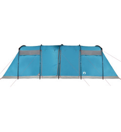 Tente de camping tunnel 8 personnes bleu imperméable