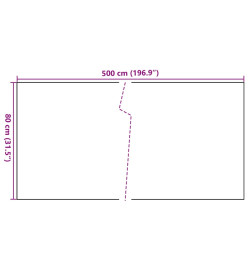 Paravent de balcon anthracite 500x80 cm résine tressée