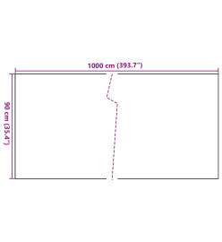 Paravent de balcon anthracite 1000x90 cm résine tressée