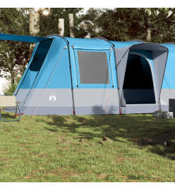 Tente de camping tunnel 4 personnes bleu imperméable