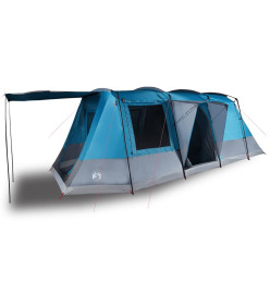 Tente de camping tunnel 4 personnes bleu imperméable