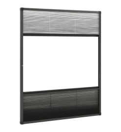 Moustiquaire plissée pour fenêtre Aluminium 60x80cm avec auvent