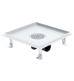 Drain de douche avec couvercle 2 en 1 28x28 cm Acier inoxydable